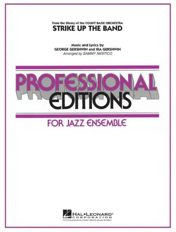 Vrácení Zdarma George Gershwin Strike Up the Band (noty pro jazzový orchestr, party, partitura)