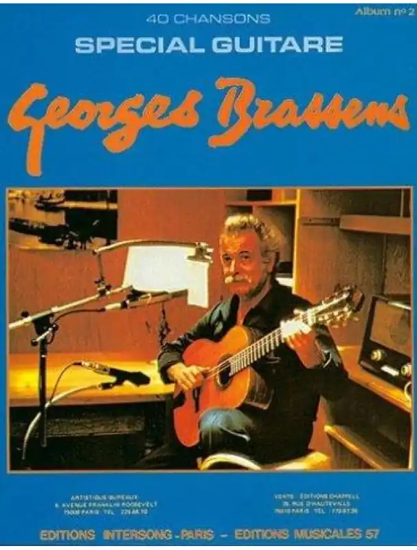 Aktuální Georges Brassens Spécial Guitare Album N°2 - 40 Chansons (noty, akordy na kytaru)