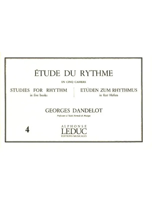 Super Cena Georges Dandelot Studies for Rhythm 4 (noty na všechny nástroje)