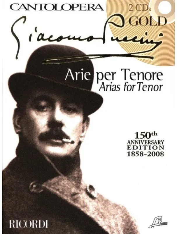 Giacomo Puccini Cantolopera - Puccini Arie per Tenore - Gold (noty na klavír, zpěv)(+audio) Top Prodej