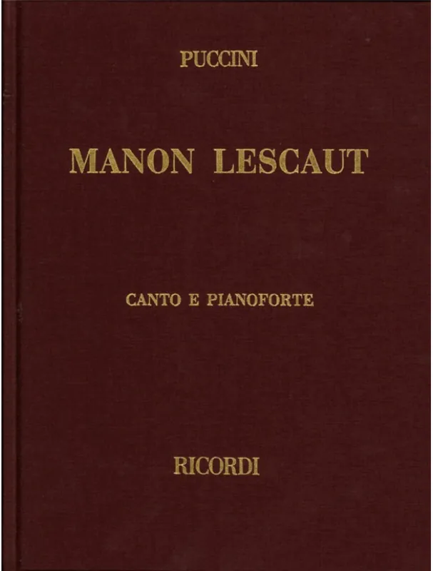 Levný Giacomo Puccini Manon Lescaut - tvrdá plátěná vazba (noty na zpěv, klavír)