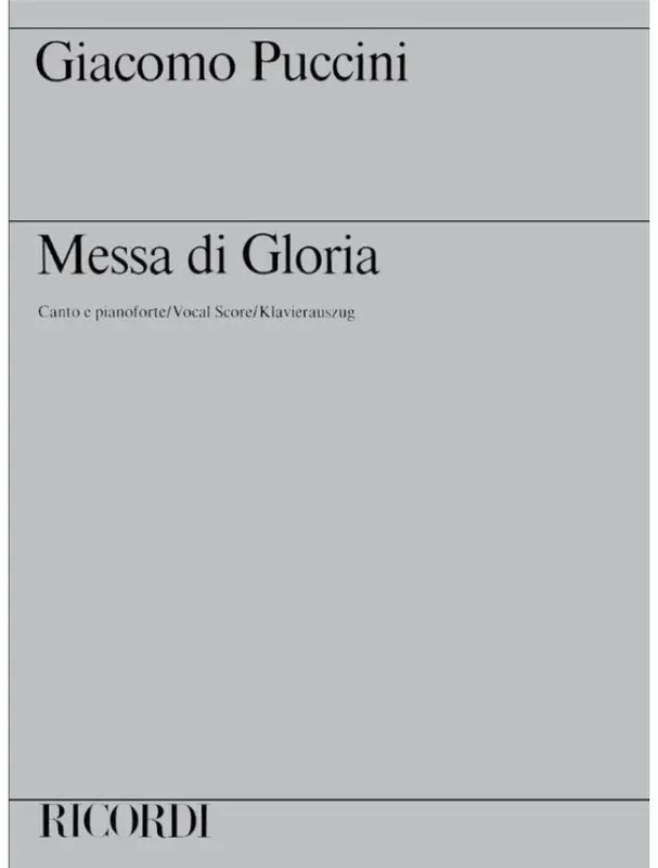 Nejlepší Volba Giacomo Puccini Messa Di Gloria (noty na klavír, zpěv)