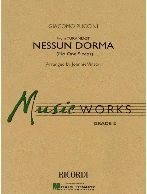 Sezónní Sleva Giacomo Puccini Nessun Dorma from Turandot (noty pro koncertní orchestr, partitura, party)