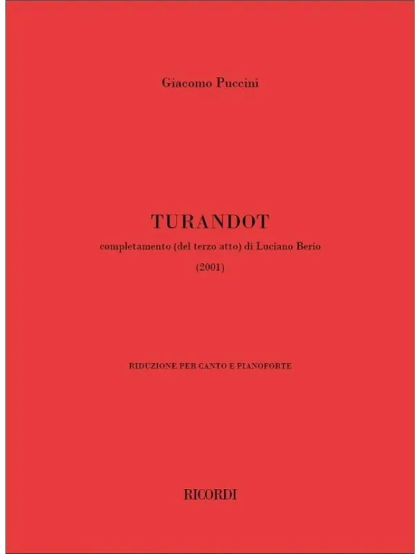 Giacomo Puccini Turandot (noty na klavír, zpěv) Dokud Zásoby Vydrží