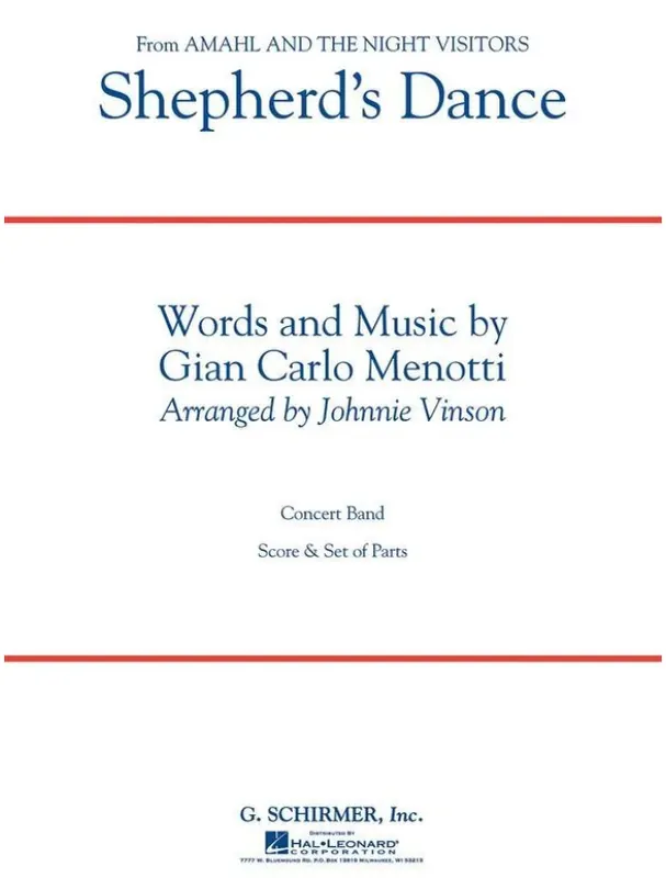 Gian Carlo Menotti Shepherd‘s Dance (noty pro koncertní orchestr, party, partitura) Značkový