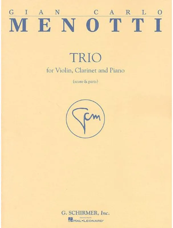 Gian Carlo Menotti Trio (noty na housle, klarinet, klavír) Přímo Od Výrobce