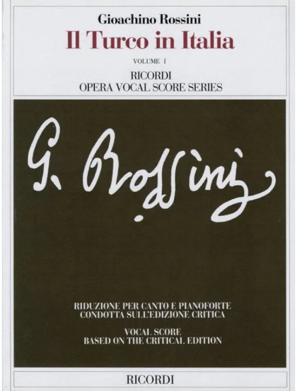 Značkový Gioachino Rossini Il Turco In Italia - IT/ENG (noty na klavír, zpěv)