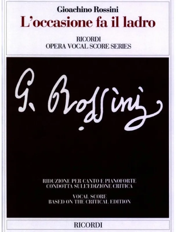 Gioachino Rossini L‘occasione Fa Il Ladro - IT/ENG (noty na klavír, zpěv) Odeslání Ihned