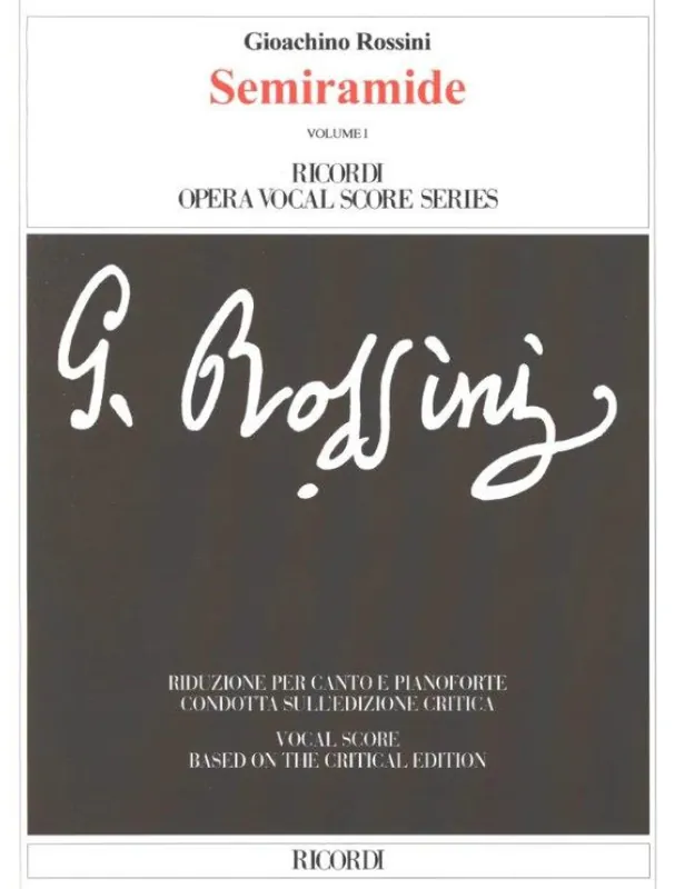 Super Cena Gioachino Rossini Semiramide Volumes 1 & 2 - IT (noty na klavír, zpěv)