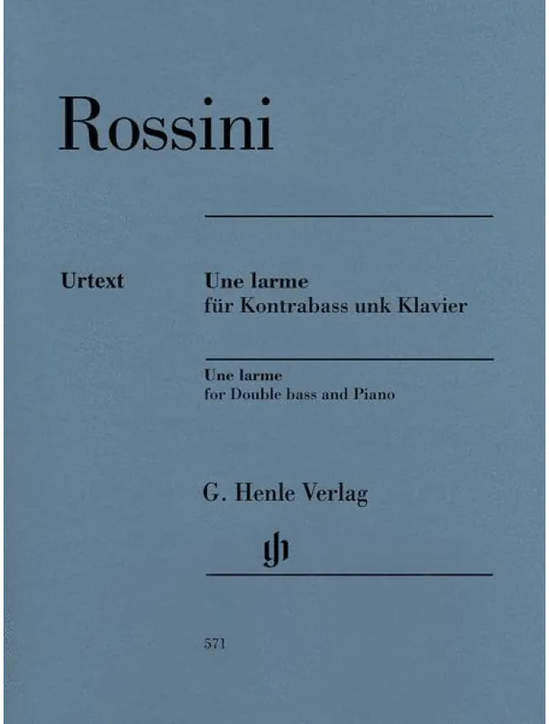 Gioachino Rossini Une Larme For Double Bass And Piano (noty na kontrabas, klavír) Koupit Online