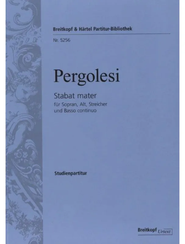Giovanni Battista Pergolesi Stabat Mater (noty, studijní partitura) Časově Omezené
