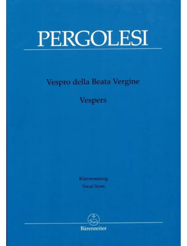 Expresní Doručení Giovanni Battista Pergolesi Vespro della Beata Vergine / Marienvesper - SATB (noty na sborový zpěv, klavír)