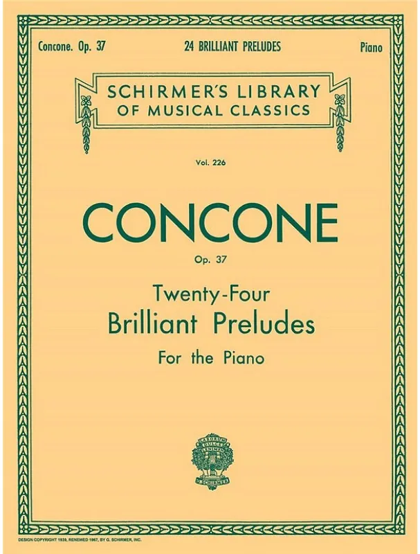 Výprodej Giuseppe Concone 24 Brilliant Preludes, Op. 37 (noty na klavír)