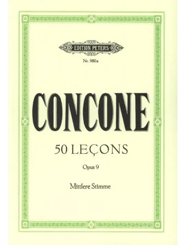 Giuseppe Concone 50 Lecons op. 9 - Medium Voice (noty na klavír, zpěv) Objednat Nyní