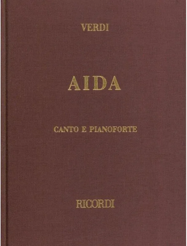 Vysoce Kvalitní Giuseppe Verdi Aida - IT, Hardcover (noty na klavír, zpěv)