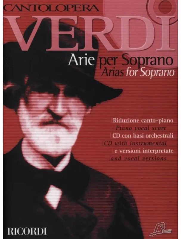Giuseppe Verdi Cantolopera - Verdi Arie Per Soprano 1 (noty na klavír, zpěv)(+audio) Nejlepší Volba