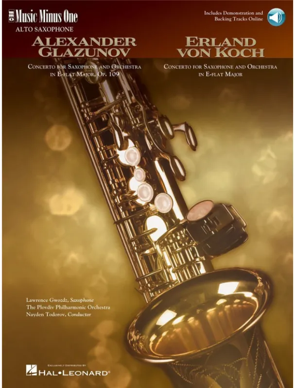 Nakupujte Hned Glazunov Saxophone Concerto in Eb Major, Op. 109 & von Koch Saxophone Concerto in Eb Major (noty na altsaxofon) (+audio)
