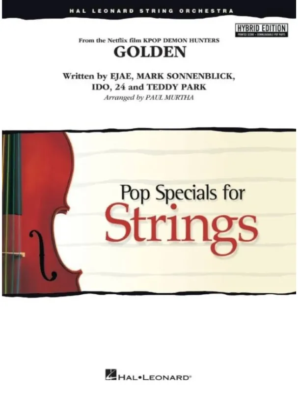 Golden from KPop Demon Hunters - Hybridní vydání (noty pro smyčcový orchestr, party, partitura) Odeslání Ihned
