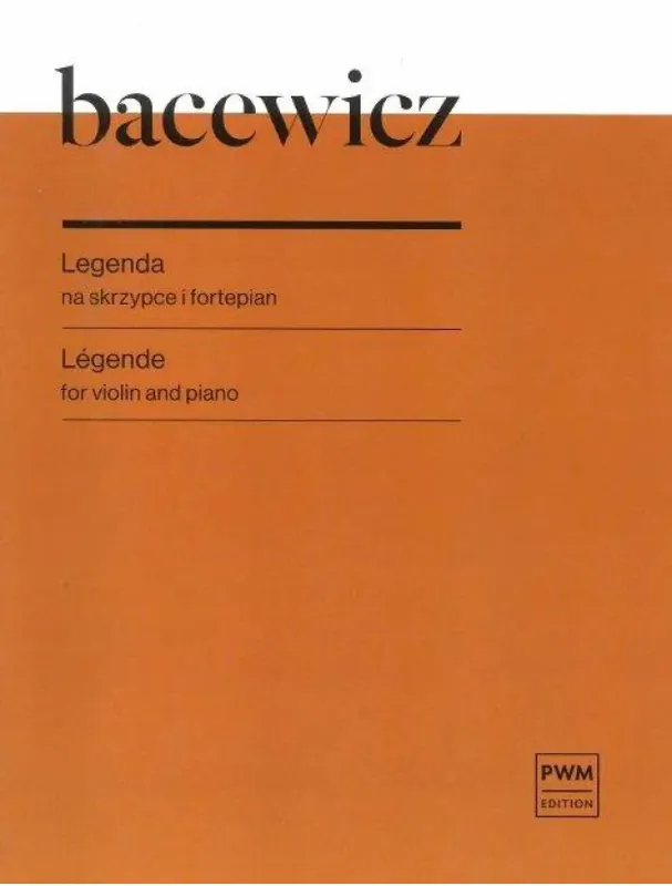 Horká Nabídka Grazyna Bacewicz Legende (noty na housle, klavír)