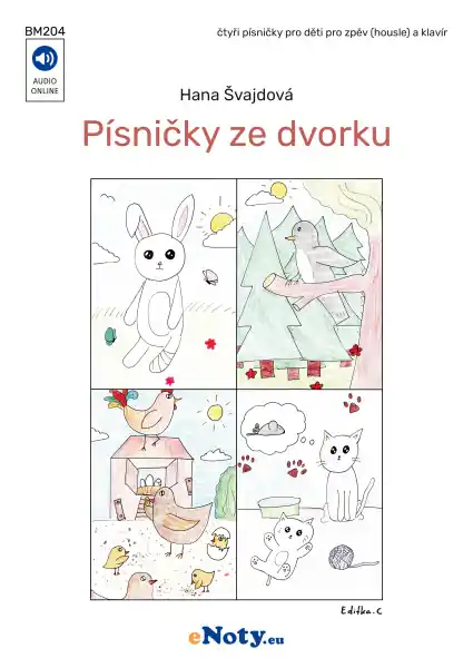 Písničky ze dvorku pro zpěv, housle a klavír Levný