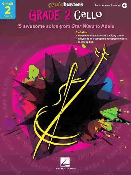 Omezená Nabídka Gradebusters Grade 2 - 15 úžasných sól od Star Wars po Adele pro violoncello a klavír