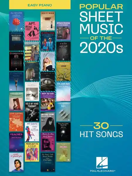 Cenová Bomba Popular Sheet Music of the 2020s - 30 jednoduchých písní pro klavír