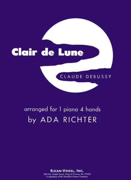 Vrácení Zdarma Clair De Lune v úpravě pro čtyřruční klavír
