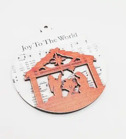 Akční Nabídka Dřevěná kulatá ozdoba na stromeček Joy to the World - Radost pro svět