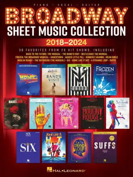 Nakupujte Hned Broadway Sheet Music Collection - 2018-2024 - 38 největších hitů pro zpěv, klavír s akordy pro kytaru