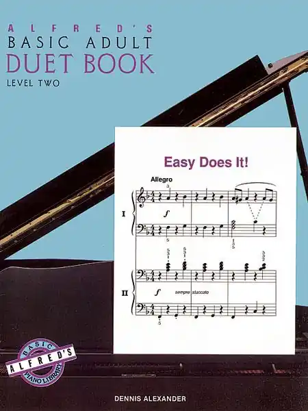 Alfred‘s Basic Adult Piano Course Duet Book 2 - 9 skladeb pro klavír Expresní Doručení