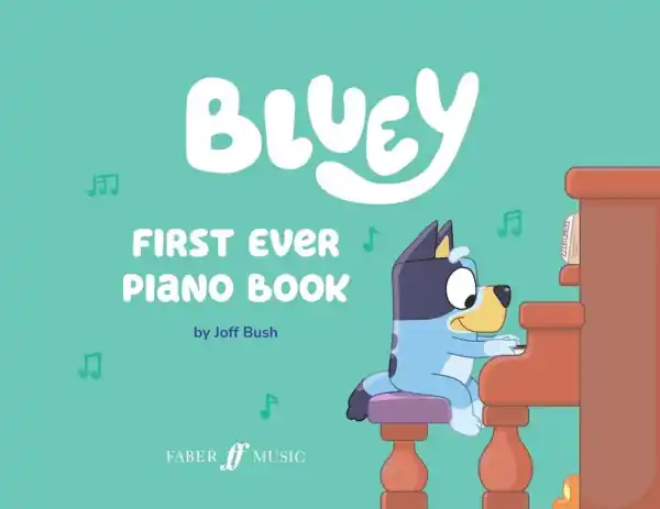 Bluey First Ever Piano Book - škola hry pro úplné začátečníky Autentický