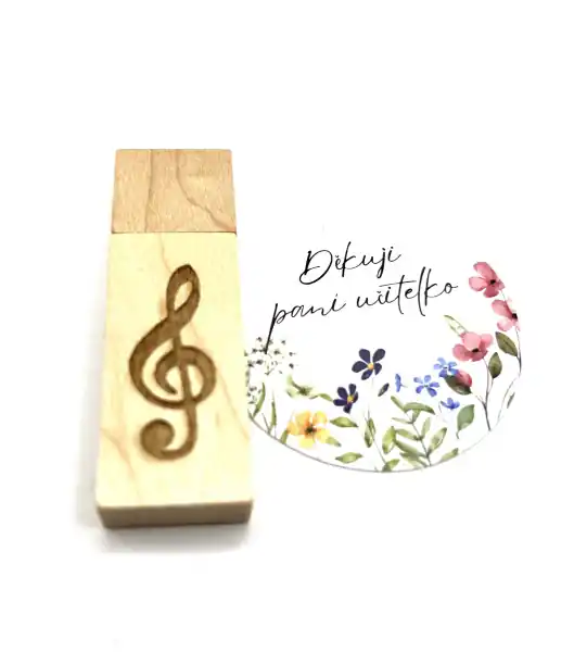 Originální poděkování pro paní učitelku - usb disk s houslovým klíčem Nakupujte Hned