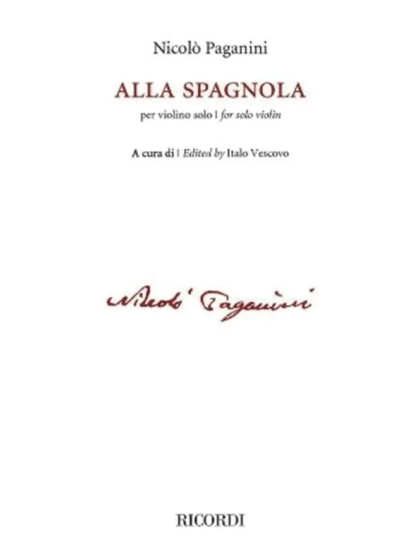 Niccolo Paganini Alla spagnola (noty na housle) Novinka