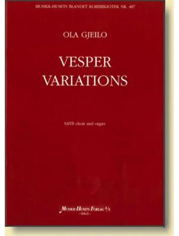 Ola Gjeilo Vesper Variations - SATB (noty na sborový zpěv) Vysoce Kvalitní