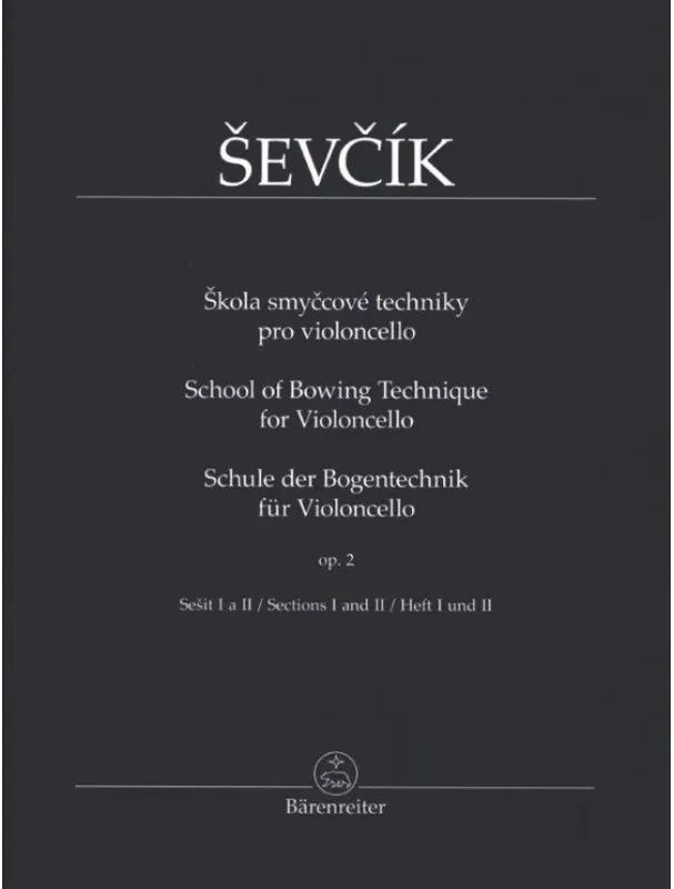 Horká Nabídka Otakar Ševčík School of Bowing Technique op. 2 - Sections I & II (noty na violoncello)