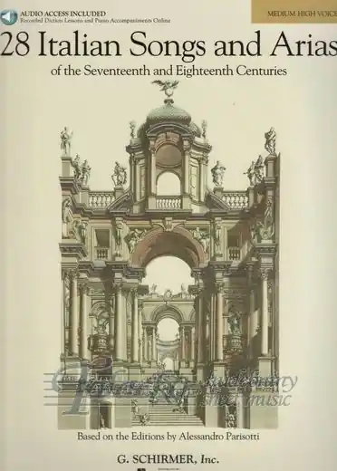 Rychlé Dodání 28 Italian Songs and Arias of the 17th and 18th Centuries - Medium High Voice (Book/Online Audio)