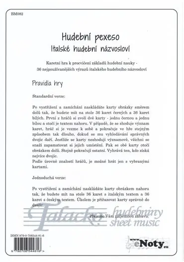 Hudební pexeso - Italské hudební názvosloví Jen Po Omezenou Doba