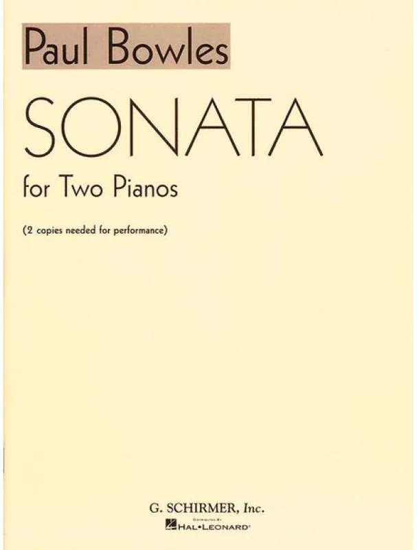 Paul Bowles Sonata for 2 Pianos (noty na čtyřruční klavír) Jen Po Omezenou Doba
