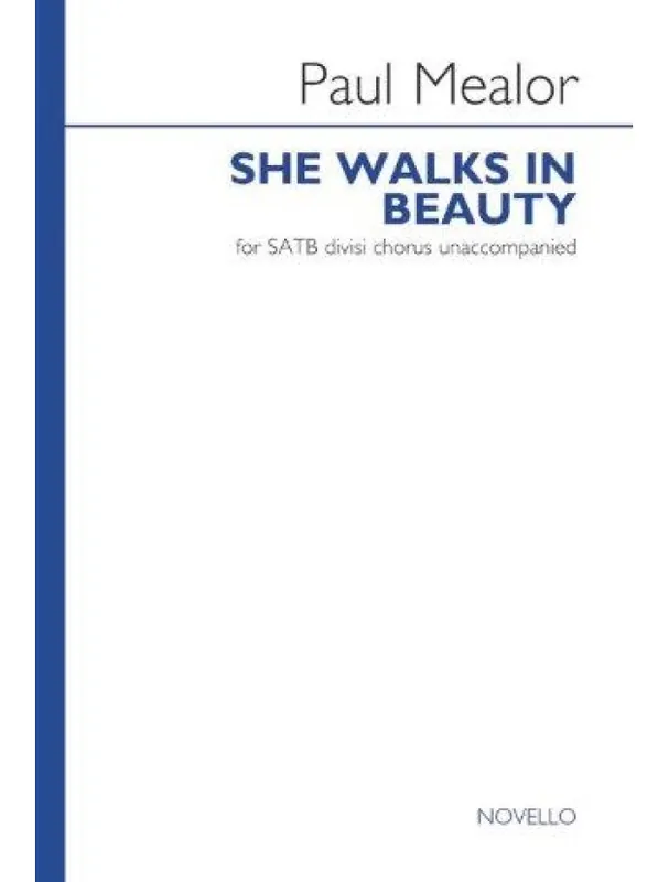 Paul Mealor She Walks In Beauty (noty na sborový zpěv SATB) - SADA 5 ks Must-Have