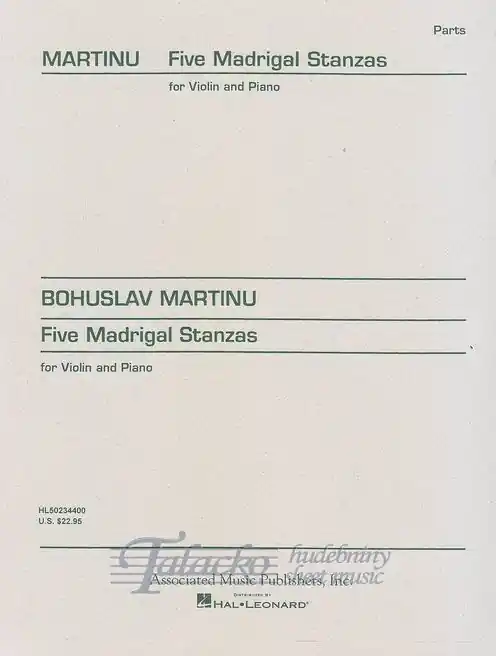 Levný Five Madrigal Stanzas