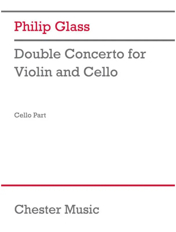 Cenový Hit Philip Glass Double Concerto for Violin and Cello (noty na violoncello, part)