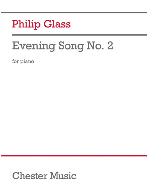 Horká Nabídka Philip Glass Evening Song No. 2 (noty na klavír)