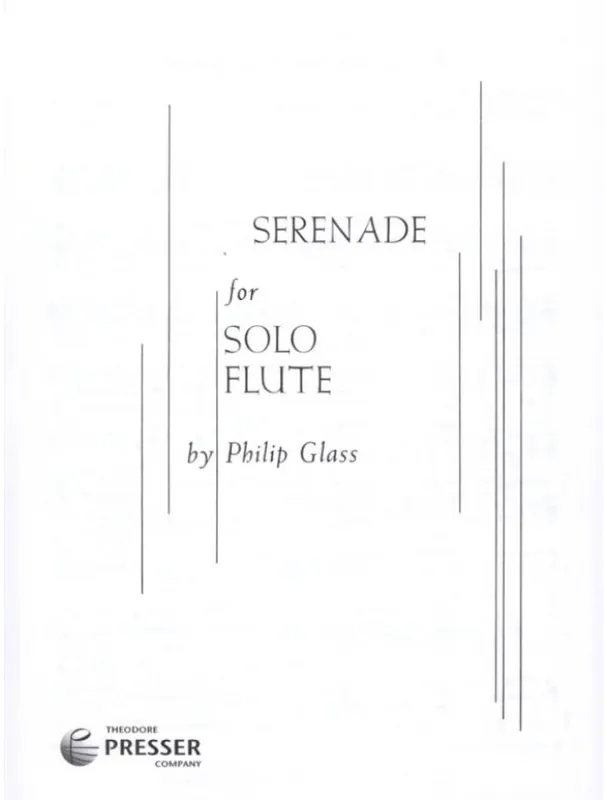 Nejprodávanější Philip Glass Serenade (noty na příčnou flétnu)