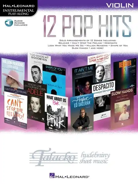 Hal Leonard Instrumental Play-Along 12 Pop Hits - Violin (Book/Online Audio) Kup Teď