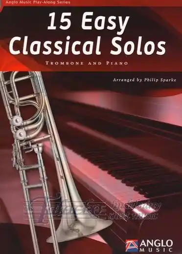 Novinka 15 Easy Classical Solos Trombone and Piano + CD