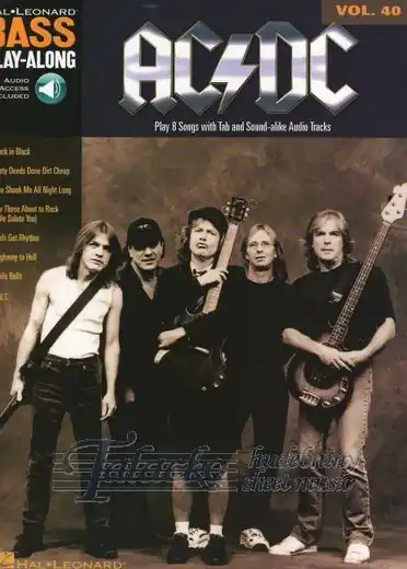 Bass Play-along Volume 40 AC/DC (Book/online audio) Levný