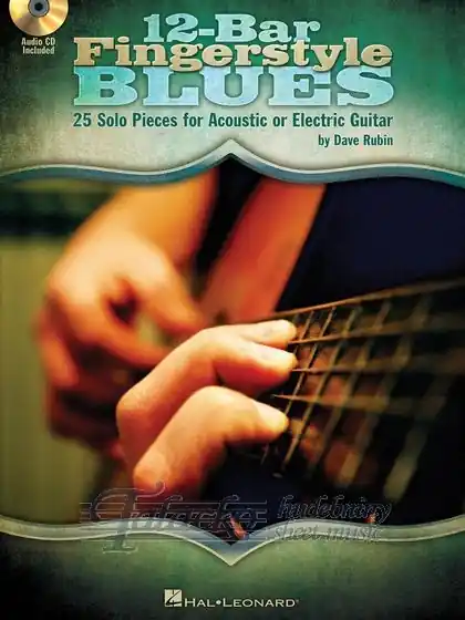 Expresní Doručení 12-Bar Fingerstyle Blues - 25 Solo Pieces for Acoustic or Electric Guitar (Book/Audio)