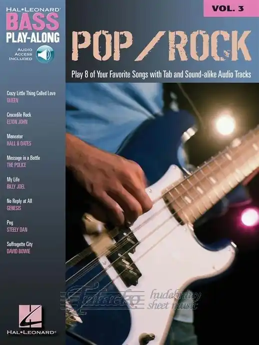 Bass Play-Along Volume 3 Pop/Rock (Book/Online Audio) Nová Kolekce