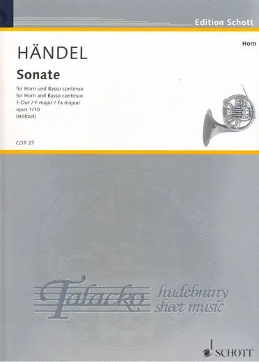 Sonate for Horn and Basso continuo F-Dur, op. 1/10 Přímo Od Výrobce