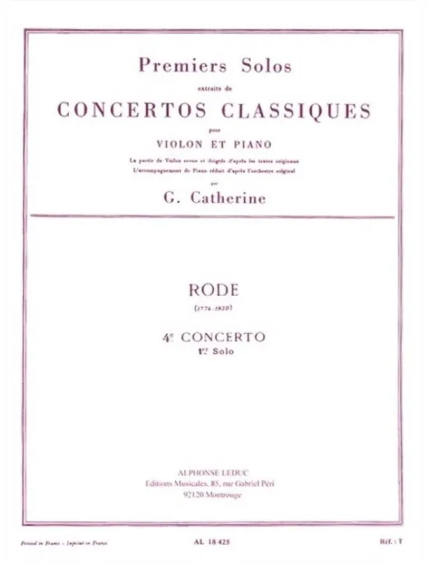 Cenová Bomba Pierre Rode Concerto no. 4 (noty na housle, klavír)